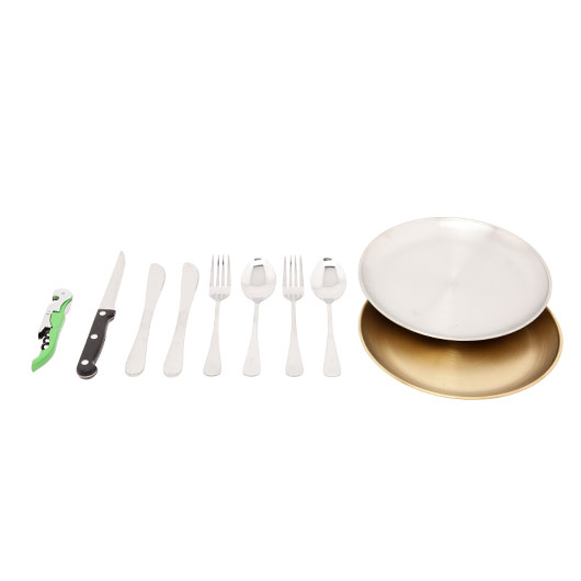 Camping Geschirr Set fr 2 Personen in Transporttasche m. Reiverschluss Bild 5