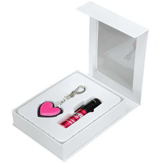 Selbstschutz Geschenkset Schutzengel pink Herzalarm und Pfefferspray Bild 1