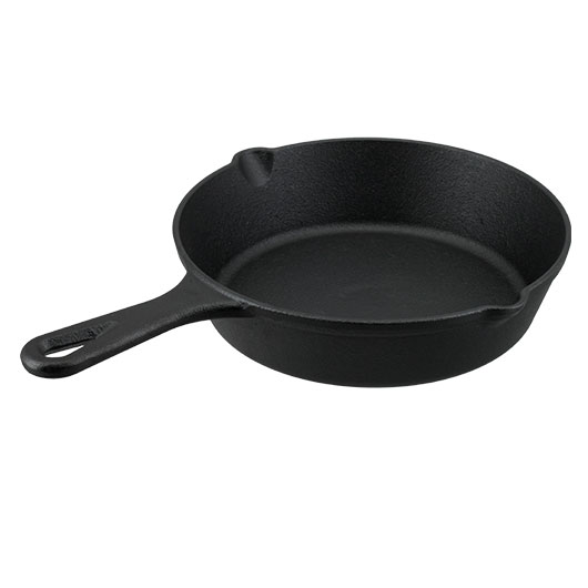 FOX Outdoor Bratpfanne aus Gusseisen mit Griff Durchmesser ca. 20cm