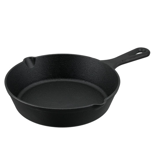 FOX Outdoor Bratpfanne aus Gusseisen mit Griff Durchmesser ca. 20cm Bild 2