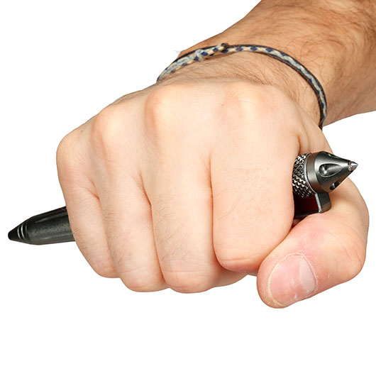 Tactical Pen grau mit Glasbreccher Bild 5