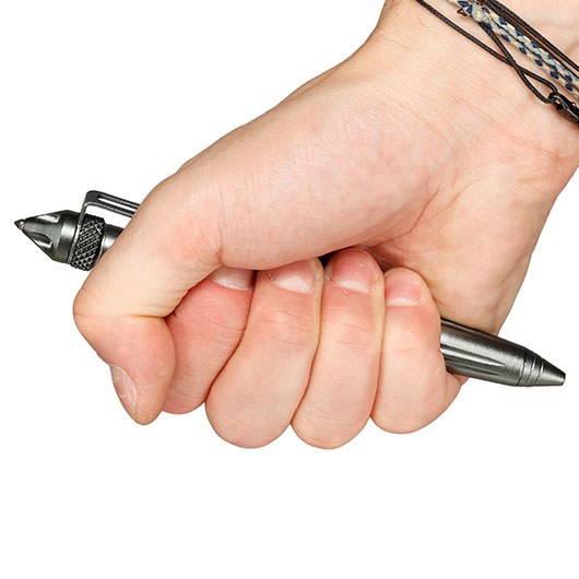 Tactical Pen grau mit Glasbreccher Bild 6