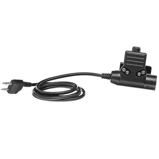 Nuprol U94 Headset PTT Push-To-Talk Einheit mit Midland 2-Pin Stecker schwarz