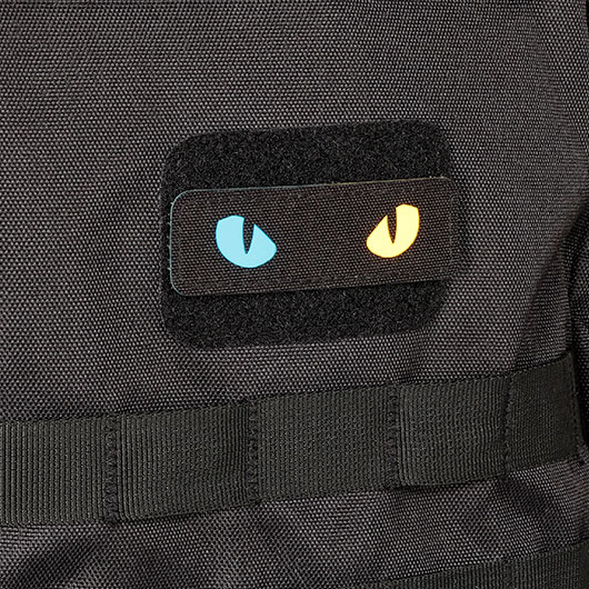 M-Tac Lasercut-Patch schwarz mit Cat-Eyes blue-yellow nachleuchtend Bild 6