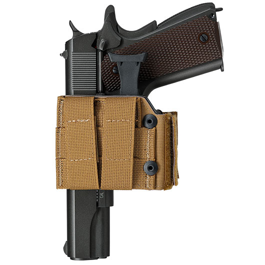 WoSport Universal Safety-Lock Holster fr Pistolen Nylon-Fabric rechts coyote Bild 4