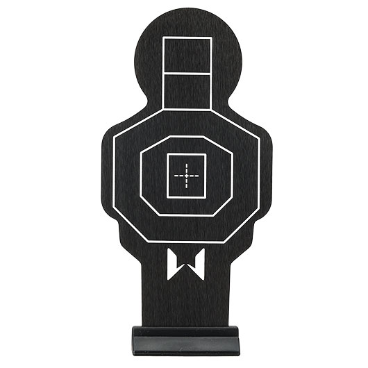 WoSport Shooting Training Target bungszielfiguren aus Aluminium schwarz - 2 Stck Bild 3