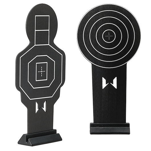 WoSport Shooting Training Target bungszielfiguren aus Aluminium schwarz - 2 Stck Bild 6