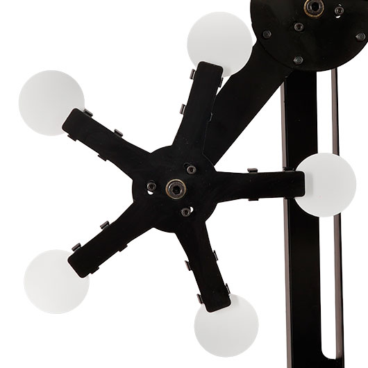 WoSport Triple Star Target mit 15 Zielen dreifaches Kreis-Pendelspiel aus Stahl schwarz Bild 5