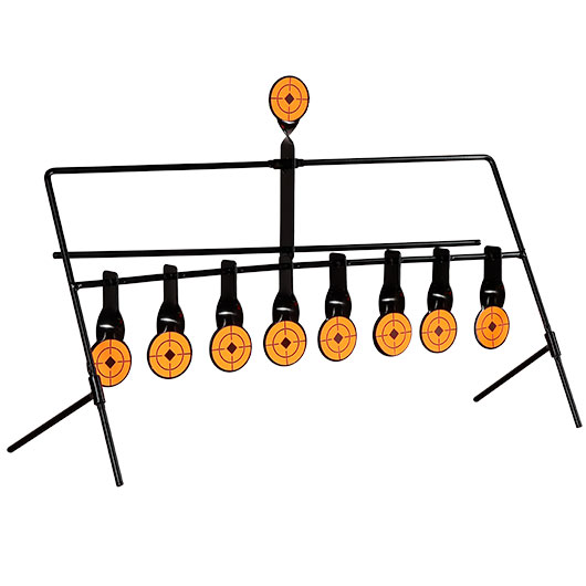 WoSport Wind-Bell Target mit 9 Zielen Metall Pendelspiel schwarz