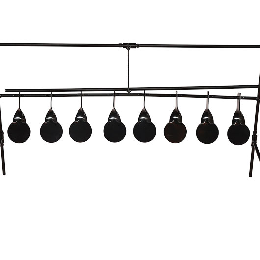 WoSport Wind-Bell Target mit 9 Zielen Metall Pendelspiel schwarz Bild 10