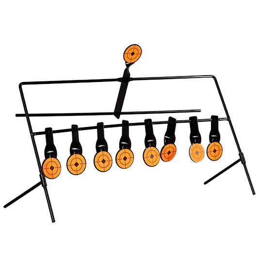 WoSport Wind-Bell Target mit 9 Zielen Metall Pendelspiel schwarz Bild 6