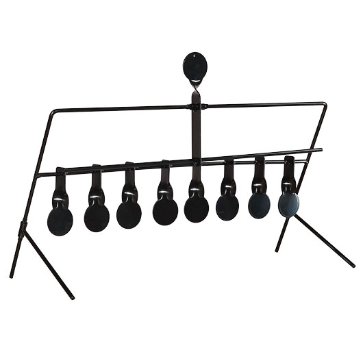 WoSport Wind-Bell Target mit 9 Zielen Metall Pendelspiel schwarz Bild 7