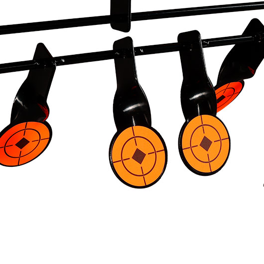 WoSport Wind-Bell Target mit 7 Zielen Metall Pendelspiel schwarz Bild 4