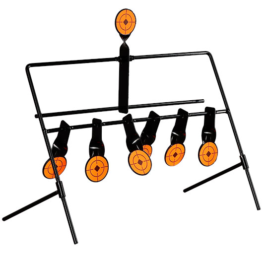 WoSport Wind-Bell Target mit 7 Zielen Metall Pendelspiel schwarz Bild 6