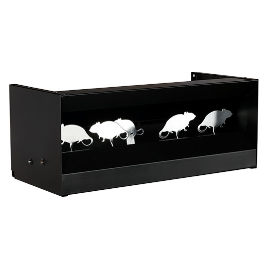 WoSport 4+1 Pendelkasten Ratzenjagd aus Stahl fr Luftgewehre und Luftpistolen schwarz