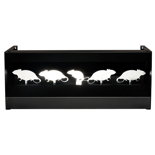 WoSport 4+1 Pendelkasten Ratzenjagd aus Stahl fr Luftgewehre und Luftpistolen schwarz Bild 2