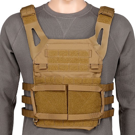 WoSport JPC 2.0 Style Plate Carrier Molle-Plattentrger Weste verstellbar coyote Bild 1