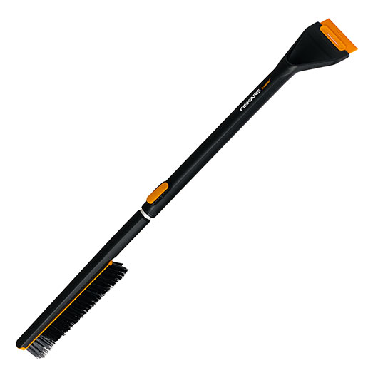 Fiskars Teleskop Auto Schneebrste und Duo Eiskratzer mit harter und weicher Kante