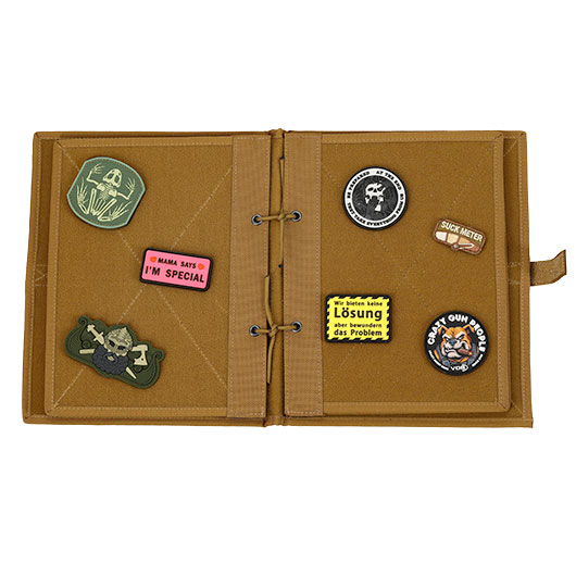 WoSport Patch Sammelbuch / Sammelmappe - The Book Of Patches mit 10 Flauschseiten coyote Bild 5
