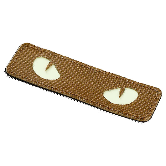 101INC Lasercut Patch Cat Eyes Coyote leuchtend mit Klett auf der Rckseite