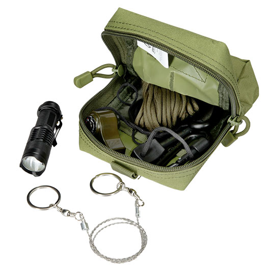 Defcon 5 Survival Kit Pouch 8tlg. Tasche oliv Bild 2