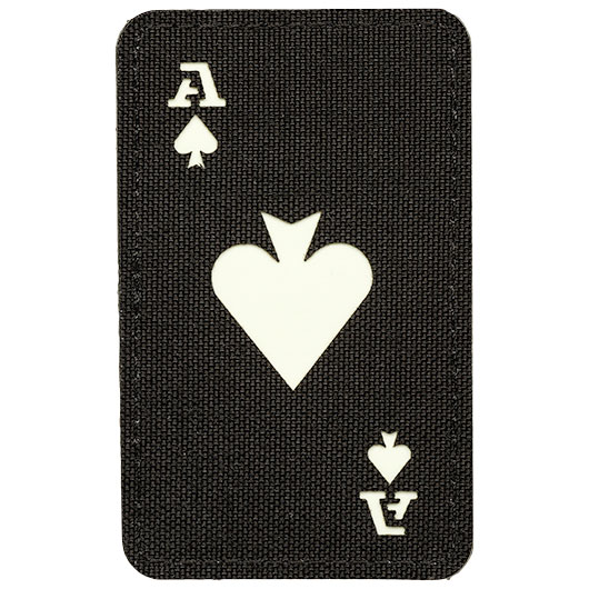 M-Tech Cordura Lasercut Patch Ace of Spades black nachleuchtend