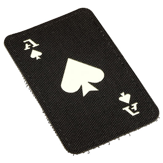 M-Tech Cordura Lasercut Patch Ace of Spades black nachleuchtend Bild 2