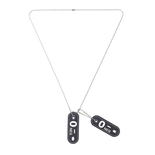 PVC Dog Tag Blutgruppen Set