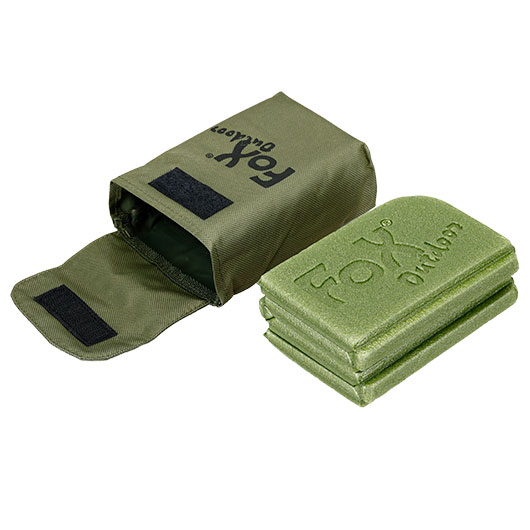 Fox Outdoor Thermositzkissen faltbar mit Molle-Tasche oliv