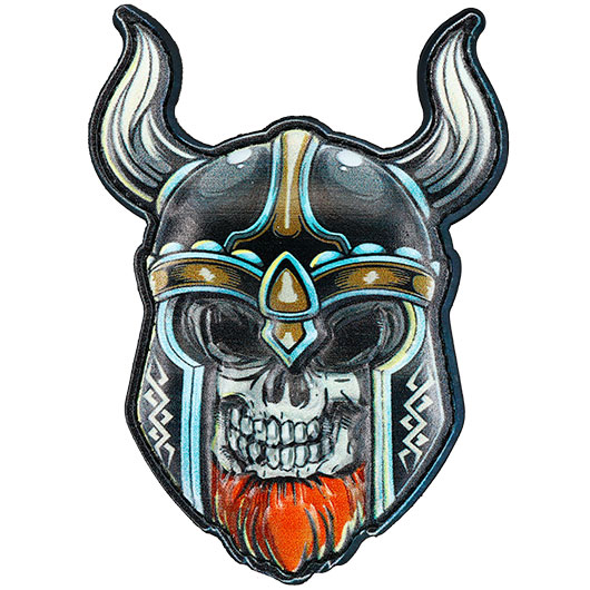 101 INC Totenkopf 3D Rubber Patch Wikinger Bild 1