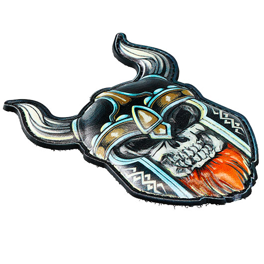 101 INC Totenkopf 3D Rubber Patch Wikinger Bild 5