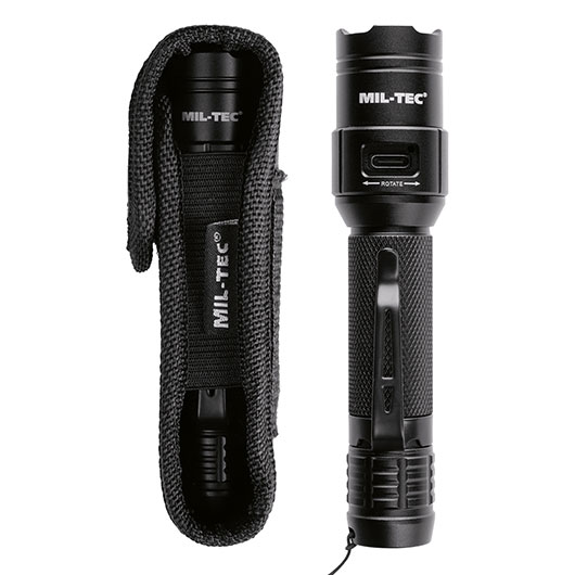 MIL-TEC Stablampe Tactical aufladbar 450 Lumen Bild 1