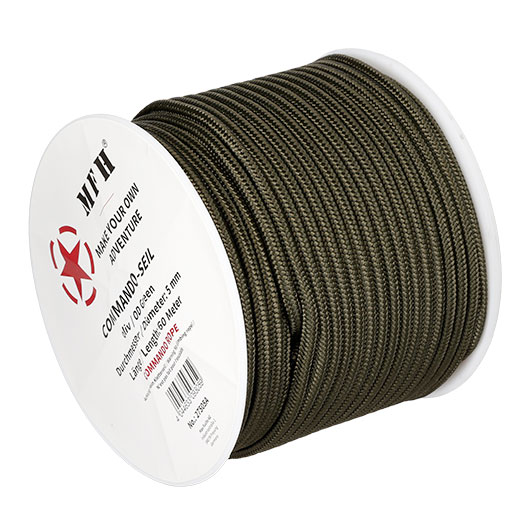 Kommandoseil 5 mm x 60 m oliv Bild 1