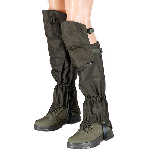 MFH Gamaschen extralang Overknee mit Rei�verschluss oliv Bild 3
