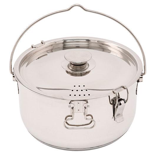 Origin Outdoors Kochtopf Multitopf 4 in 1 mit Deckel 3 Liter Edelstahl