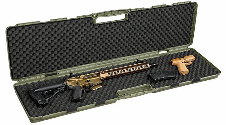 MAX Tactical Hard Case Waffenkoffer 120 x 33 x 11,5 cm Waben-Schaumstoff dark oliv Bild 5