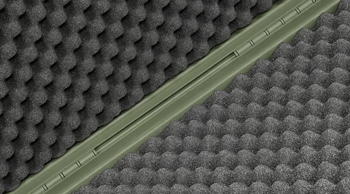 MAX Tactical Hard Case Waffenkoffer 120 x 33 x 11,5 cm Waben-Schaumstoff dark oliv Bild 6