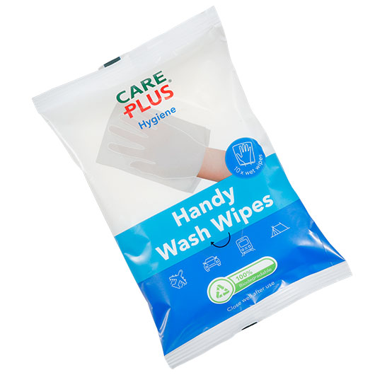 Care Plus feuchte Hautpfleget�cher Handy Wash Wipes 10 St�ck Bild 1