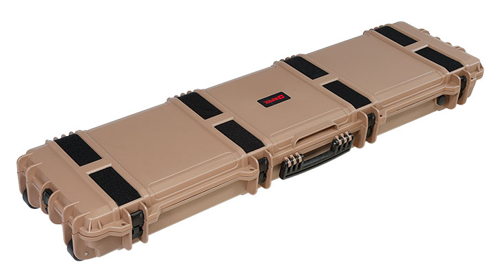 Nuprol Large Hard Case Waffenkoffer / Trolley 139 x 39,5 x 16 cm Waben-Schaumstoff tan - Velcro Edition