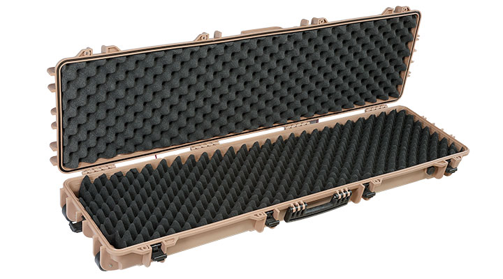 Nuprol Large Hard Case Waffenkoffer / Trolley 139 x 39,5 x 16 cm Waben-Schaumstoff tan - Velcro Edition Bild 5