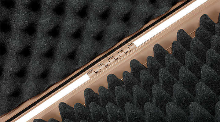 Nuprol Large Hard Case Waffenkoffer / Trolley 139 x 39,5 x 16 cm Waben-Schaumstoff tan - Velcro Edition Bild 6