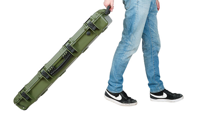 Nuprol Large Hard Case Waffenkoffer / Trolley 139 x 39,5 x 16 cm Waben-Schaumstoff oliv - Velcro Edition Bild 11