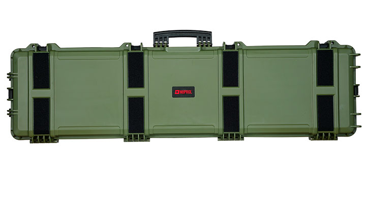Nuprol Large Hard Case Waffenkoffer / Trolley 139 x 39,5 x 16 cm Waben-Schaumstoff oliv - Velcro Edition Bild 2