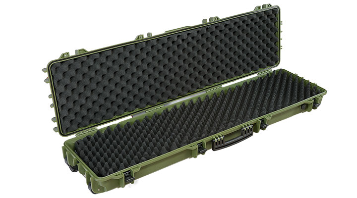 Nuprol Large Hard Case Waffenkoffer / Trolley 139 x 39,5 x 16 cm Waben-Schaumstoff oliv - Velcro Edition Bild 5