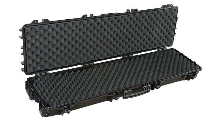 Nuprol Large Hard Case Waffenkoffer / Trolley 139 x 39,5 x 16 cm Waben-Schaumstoff schwarz - Velcro Edition Bild 5