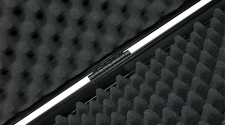 Nuprol Large Hard Case Waffenkoffer / Trolley 139 x 39,5 x 16 cm Waben-Schaumstoff schwarz - Velcro Edition Bild 6