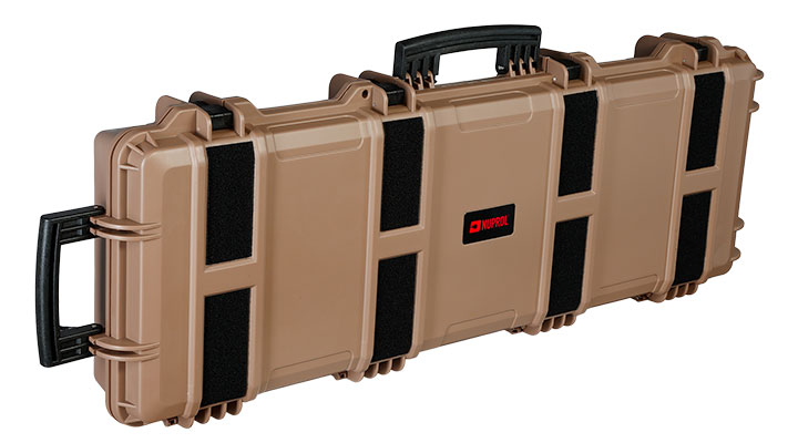 Nuprol Large Hard Case Waffenkoffer / Trolley 109 x 39,5 x 16 cm Waben-Schaumstoff tan - Velcro Edition Bild 1