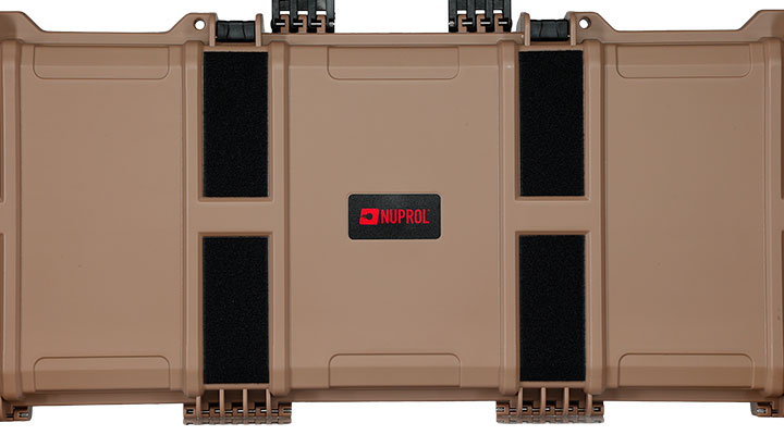 Nuprol Large Hard Case Waffenkoffer / Trolley 109 x 39,5 x 16 cm Waben-Schaumstoff tan - Velcro Edition Bild 10