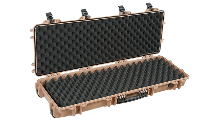 Nuprol Large Hard Case Waffenkoffer / Trolley 109 x 39,5 x 16 cm Waben-Schaumstoff tan - Velcro Edition Bild 5