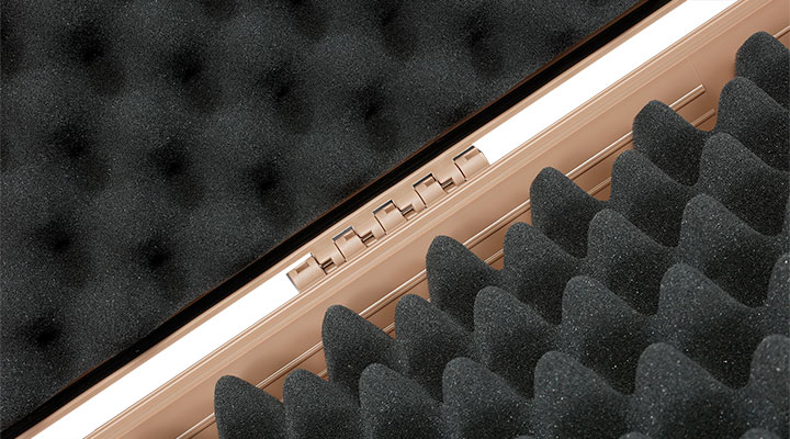 Nuprol Large Hard Case Waffenkoffer / Trolley 109 x 39,5 x 16 cm Waben-Schaumstoff tan - Velcro Edition Bild 6